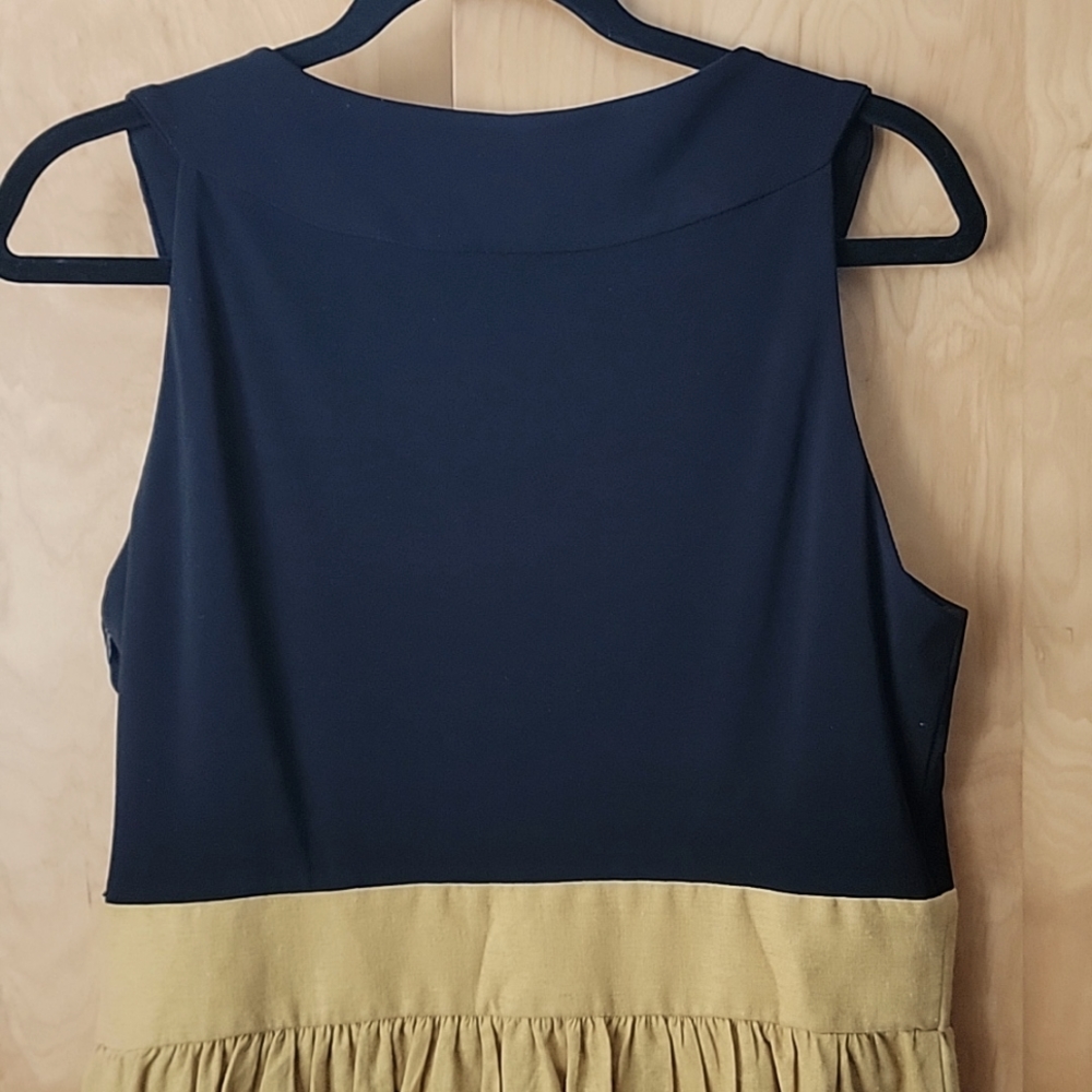 TIANA B Linen Embroidered Sleeveless Dress - Picture 8 of 10